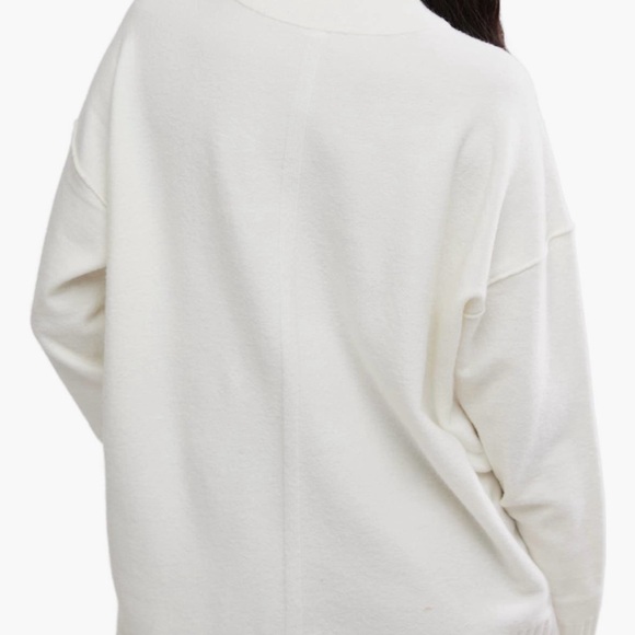 NWT Free People Cream Crew Neck Sweater - Picture 2 of 9